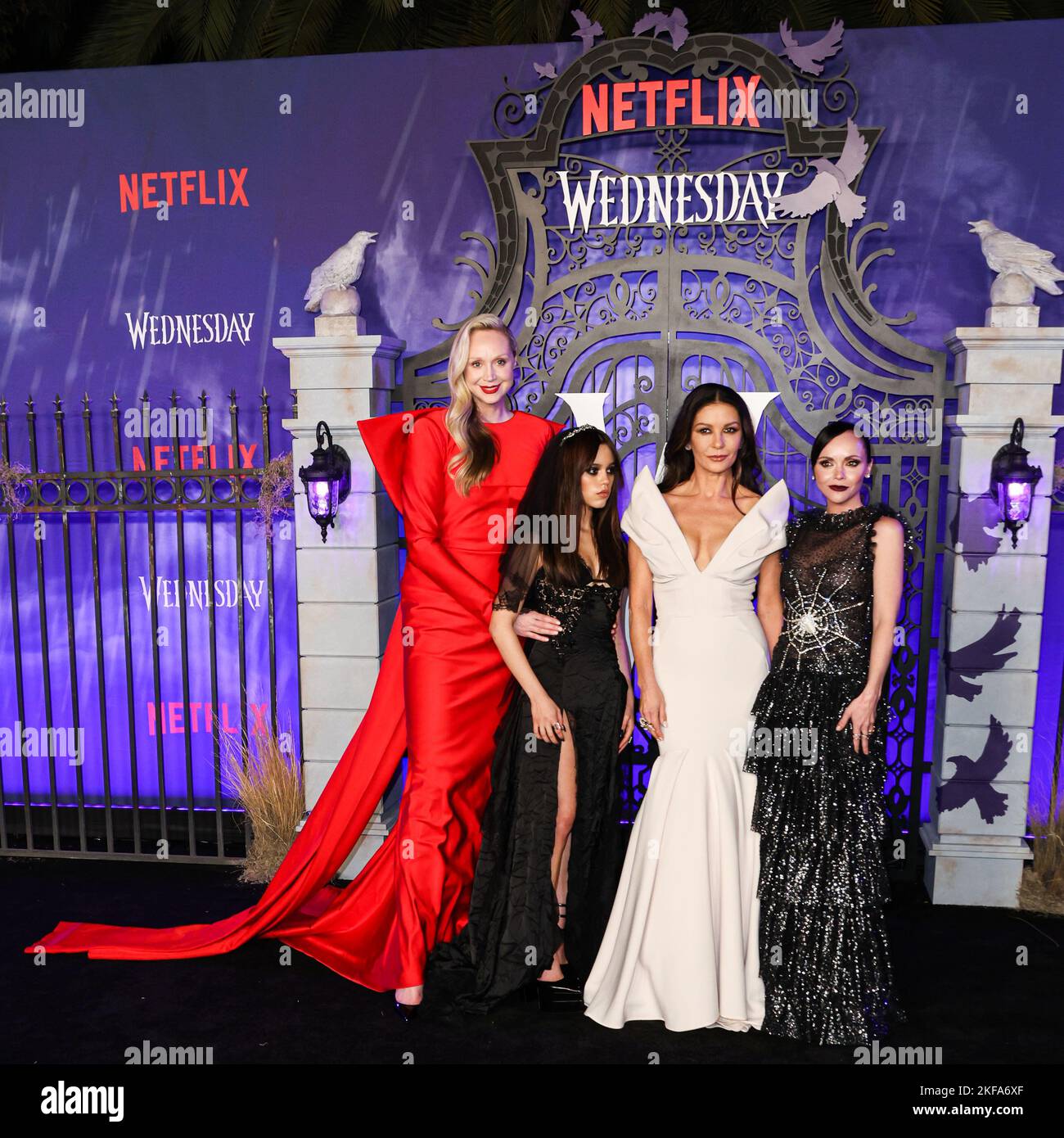 Jenna Ortega, Gwendoline Christie & Catherine Zeta-Jones Join Forces for a ' Wednesday' Reunion!: Photo 4926389, Catherine Zeta Jones, Gwendoline  Christie, Jenna Ortega, Luis Guzman, Netflix, Sheer, Television, Wednesday  Photos