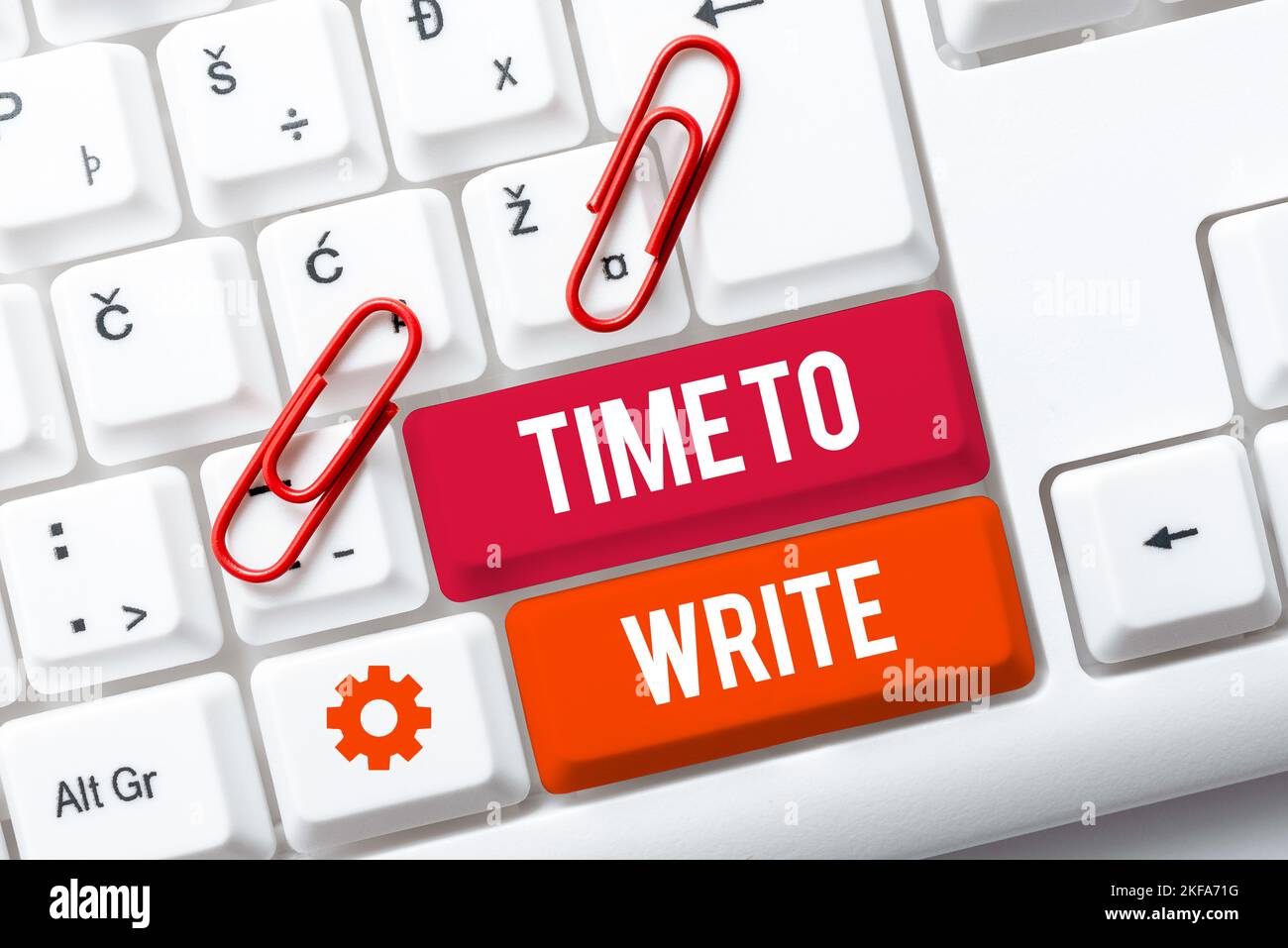 Inspiration montrant le temps d'écriture de l'enseigne. Internet concept pour enregistrer quelque chose ou pour exprimer une idée dans le papier ou le livre Banque D'Images