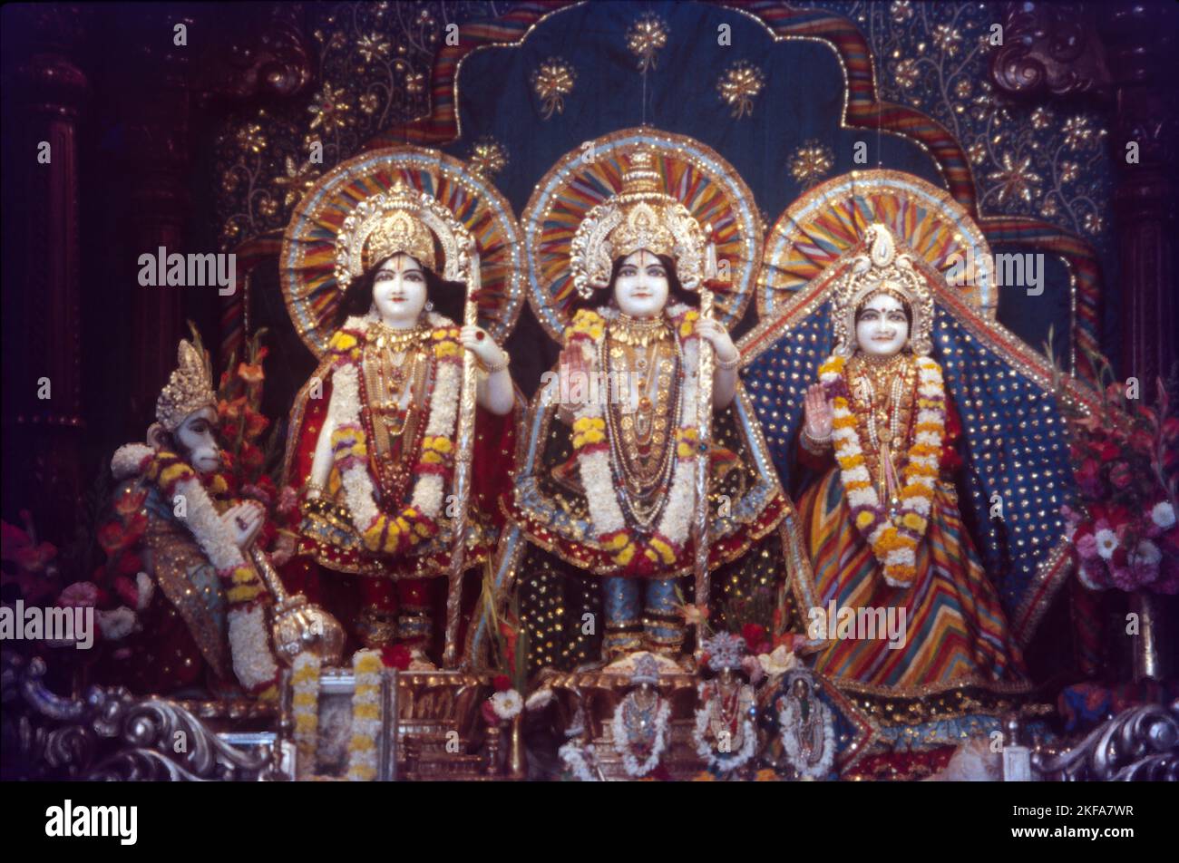 La Société internationale pour la conscience Krishna, connue familièrement sous le nom de Lièvre Krishna ou Lièvre Krishnas, est une organisation religieuse Gaudiya Vaishnava. ISKCON a été fondé en 1966 à New York par A. C. Bhaktivedanta Swami Prabhupada. Banque D'Images