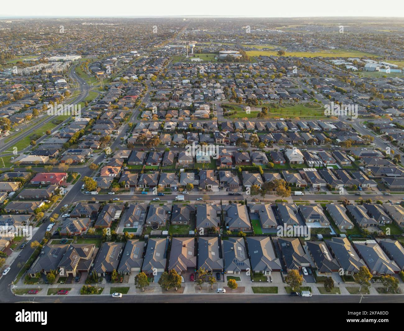 Melbourne's Urban Ententlement New Homes public transport Infrastructure site de la nouvelle gare de Tarniet West Banque D'Images