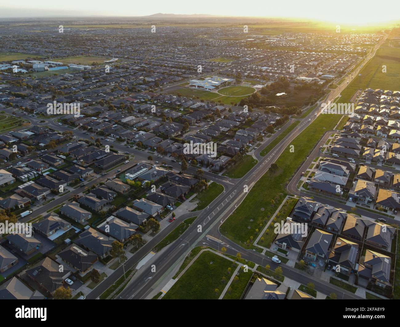 Melbourne's Urban Ententlement New Homes public transport Infrastructure site de la nouvelle gare de Tarniet West Banque D'Images