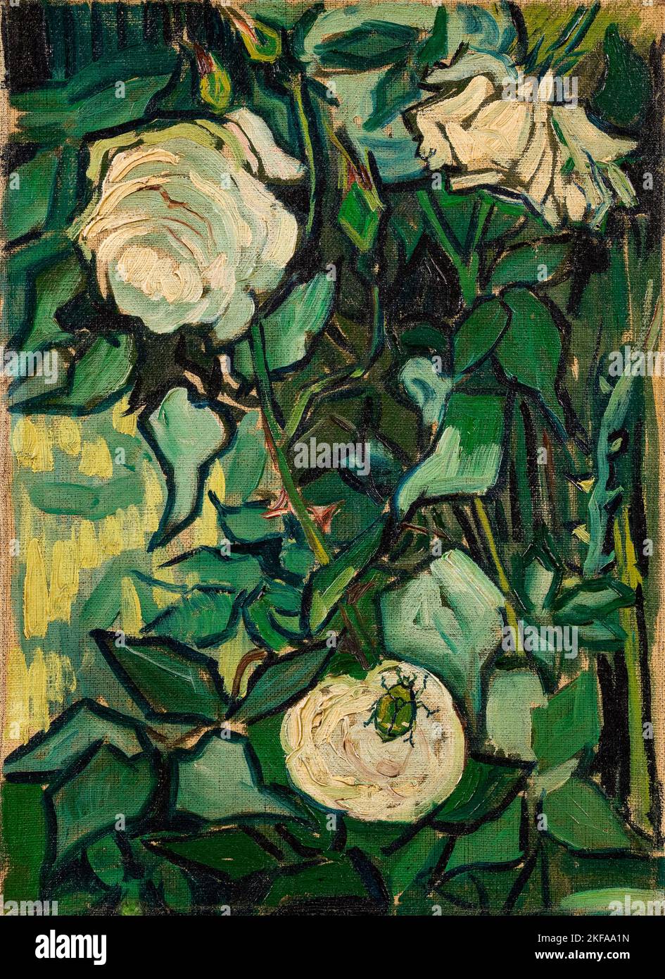 Vincent van Gogh, Roses, peinture à l'huile sur toile, 1889 Banque D'Images