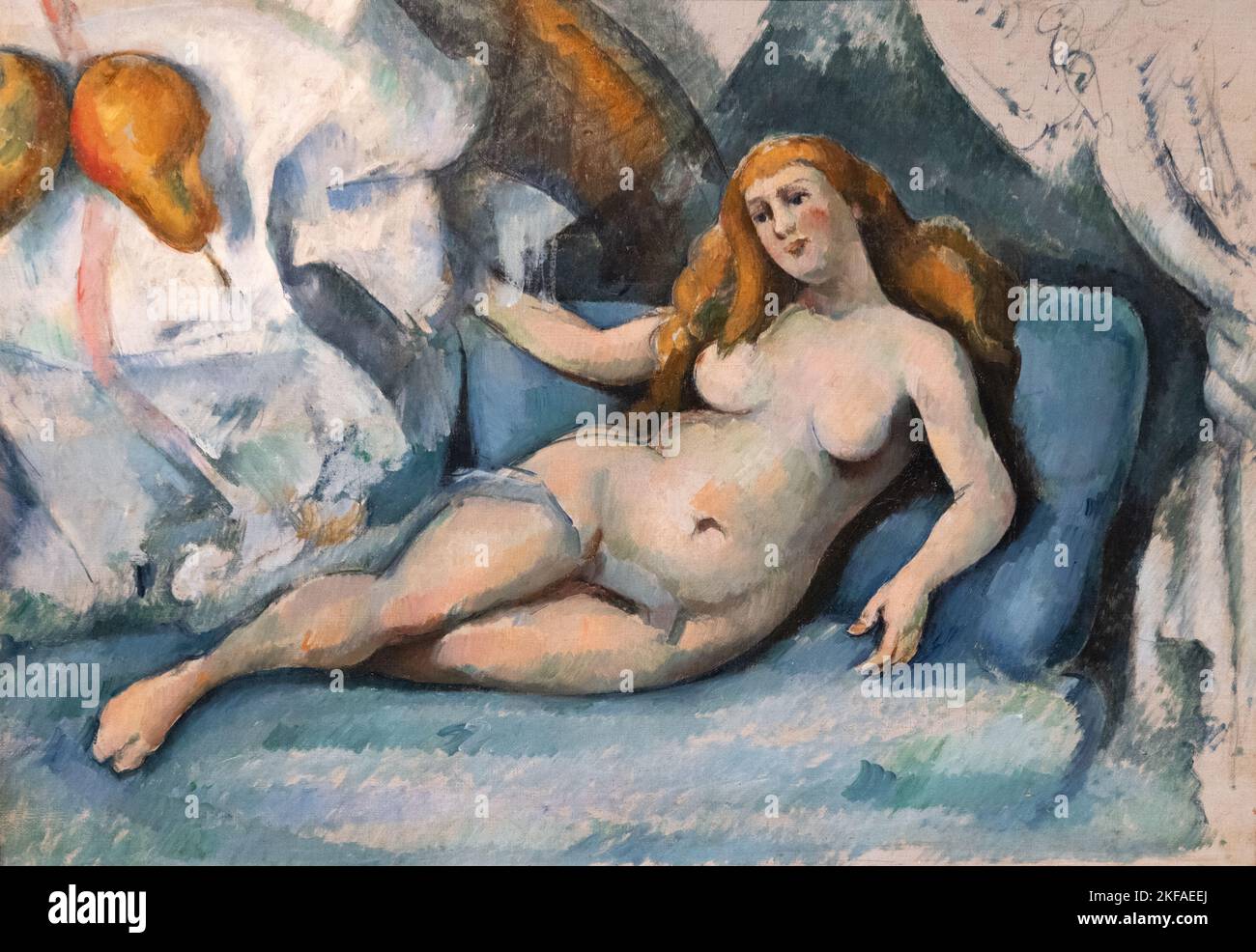 Paul Cezannne peinture; femme nue, ? Leda; 1885-7, Paul Cezanne Nude, peinture nude post-impressionniste du 19th siècle Banque D'Images