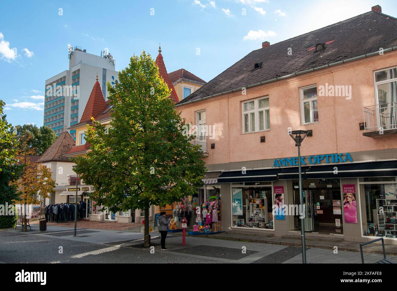 CityScape, Heviz, Hongrie Hévíz est une ville thermale dans le comté de Zala, Hongrie, Banque D'Images