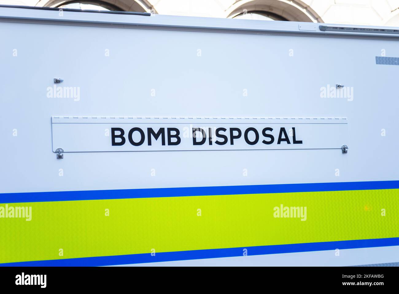 Un véhicule d'élimination de la bombe lors du défilé du Lord Mayor's Show dans la ville de Londres, au Royaume-Uni. 101 (VILLE DE LONDRES) ENGINEER REGIMENT (EOD) Banque D'Images