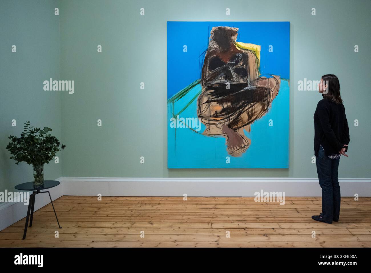 Londres, Royaume-Uni. 17 novembre 2022. 'sea of Blue', 2022, par Ferrari Sheppard. Avant-première de «formidable», la première exposition britannique de l'artiste de LA Ferrari Sheppard, qui est également écrivain, photographe, activiste et producteur de disques. En tant que producteur de disques, Sheppard est la moitié du duo de hip hop alternatif décembre 99th, avec moi DEF. Le spectacle se déroulera du 17 novembre au 20 décembre 2022 à la Galerie MASSIMODECARLO de Mayfair. Credit: Stephen Chung / Alamy Live News Banque D'Images