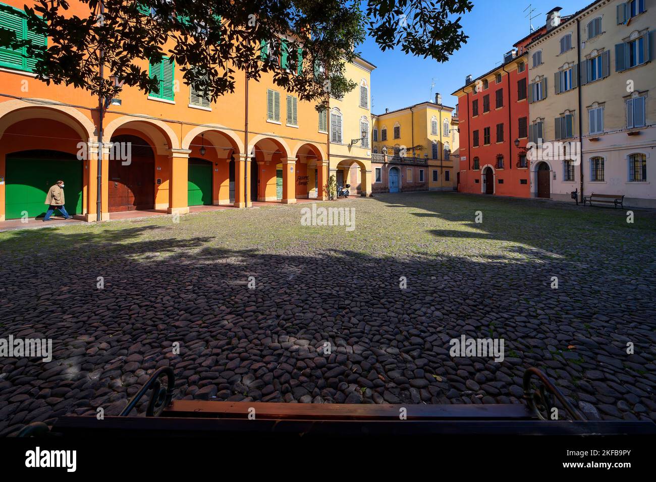 Piazza della Pomposa, Modène Banque D'Images