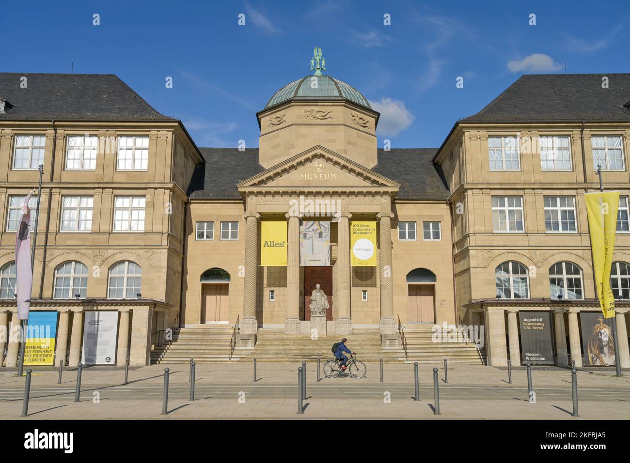 Musée Wiesbaden, Hessisches Landesmuseum für Kunst und Natur, Friedrich-Ebert-Allee, Wiesbaden, Hessen, Allemagne Banque D'Images