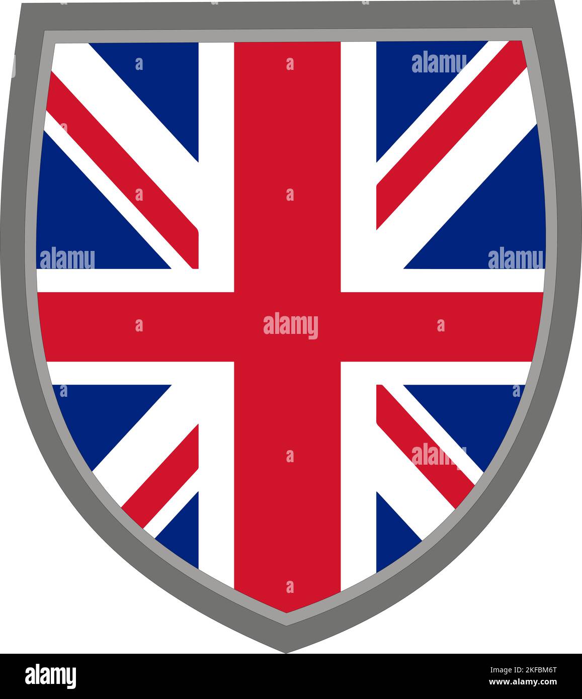 Bouclier aux couleurs du drapeau du Royaume-Uni, drapeau de l'Union ou drapeau de l'Union Illustration de Vecteur