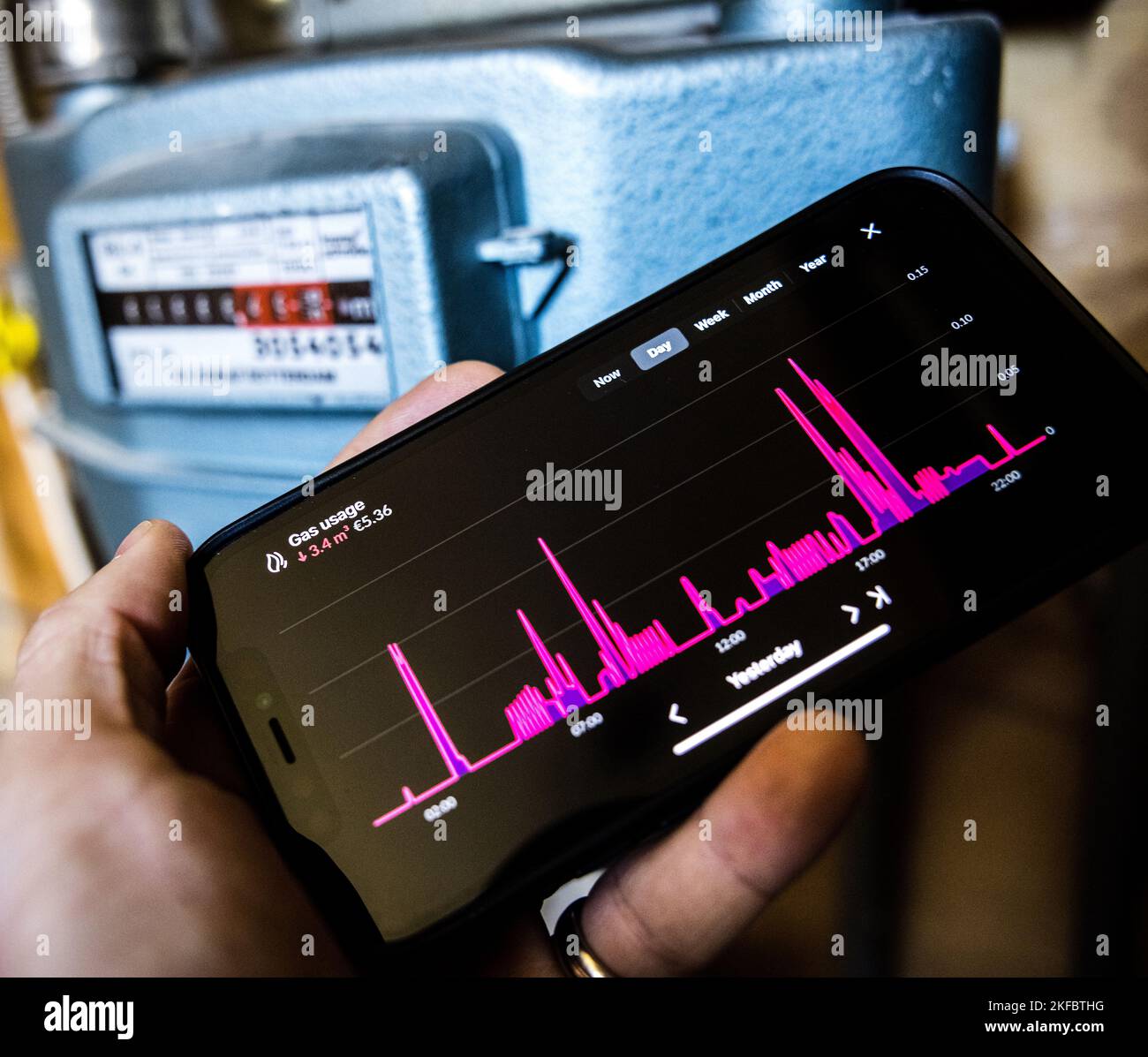 ILLUSTRATION la consommation de gaz peut être visualisée dans une