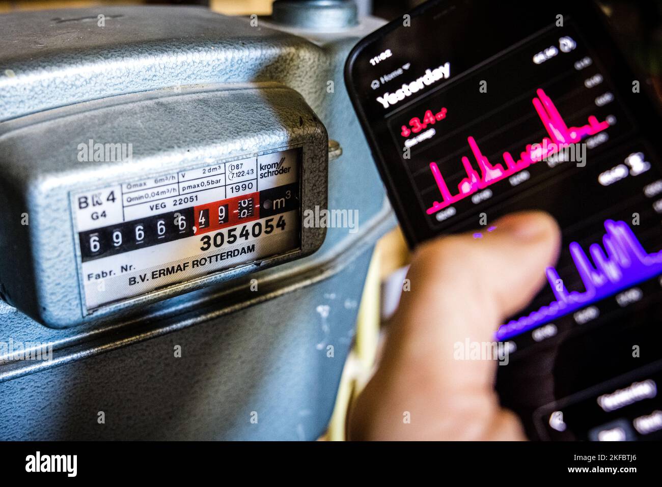 ILLUSTRATION la consommation de gaz peut être visualisée dans une