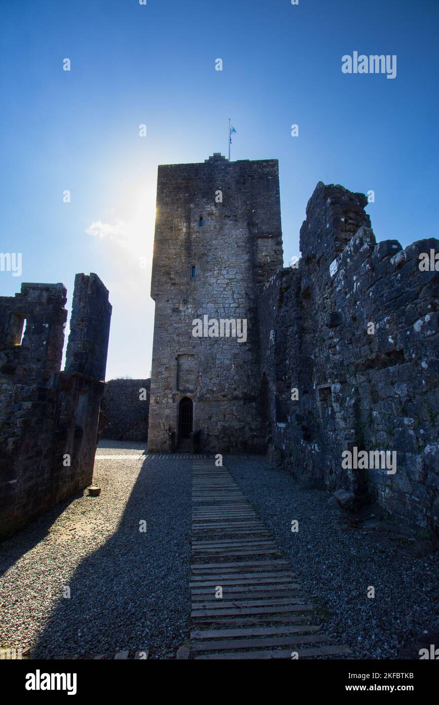 Les ruines du château de Mugdock en Écosse Banque D'Images