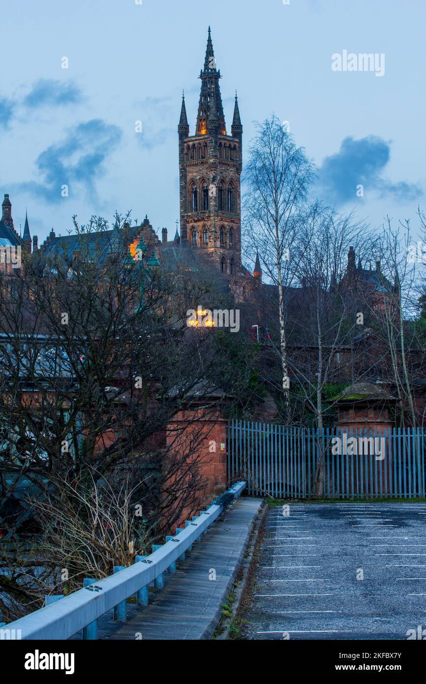 Architecture gothique dans la ville de Glasgow Banque D'Images