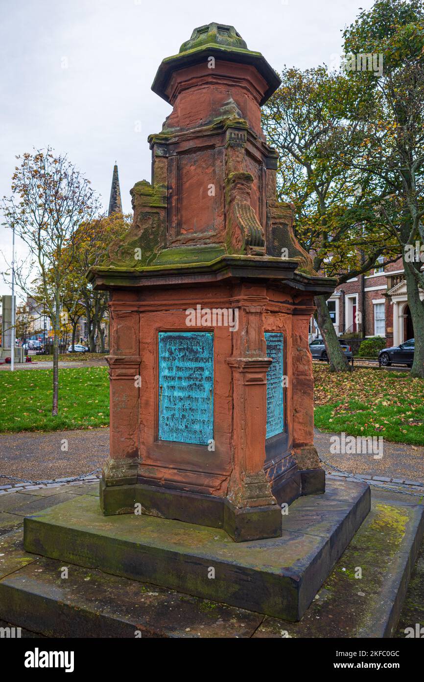 Boer War Memorial à Tynemouth, North Tyneside, Royaume-Uni. Dévoilée 1903 le mémorial montre les noms de 19 hommes locaux qui sont morts pendant la guerre des Boers de 2nd 1899-1902, Banque D'Images
