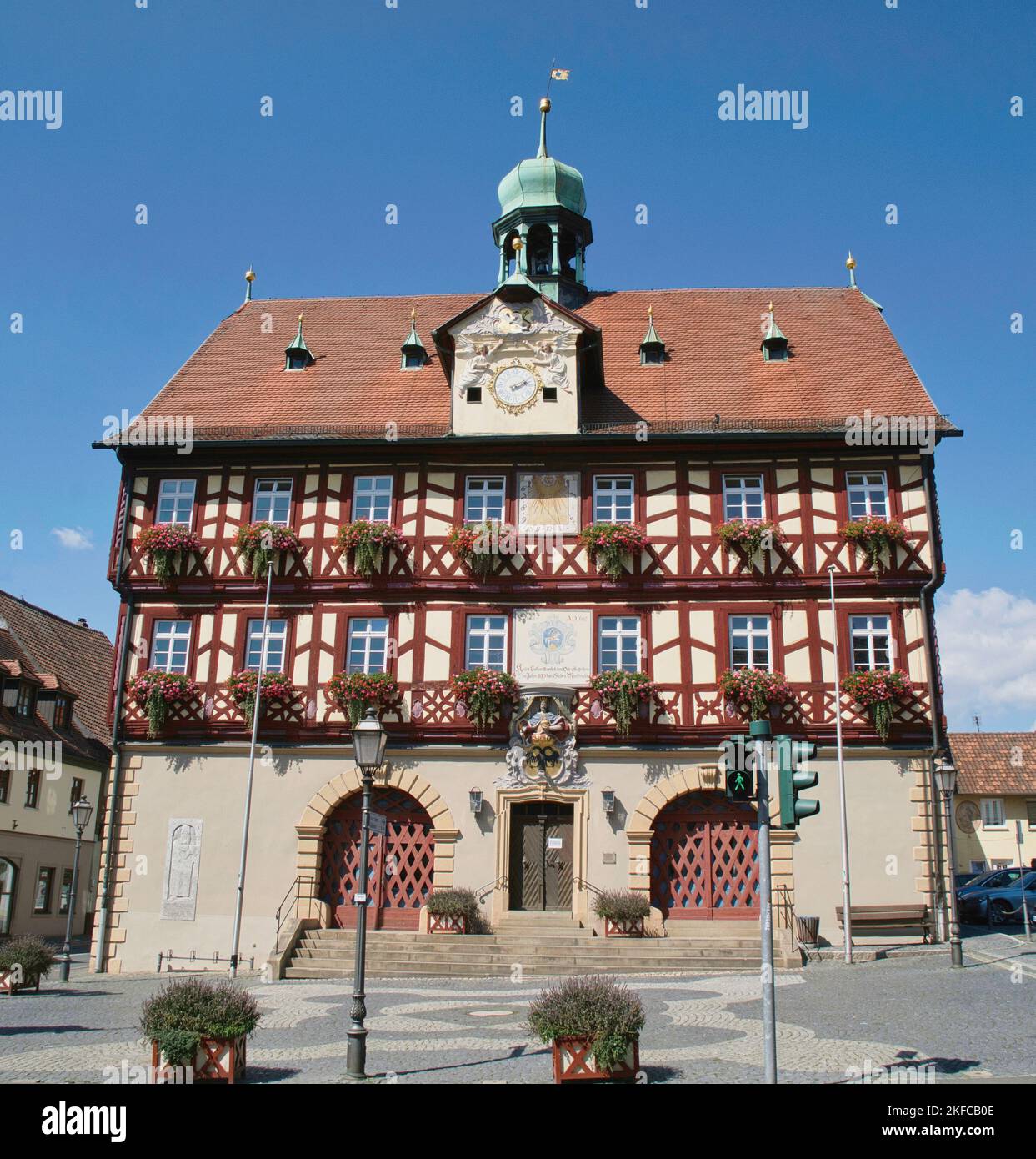 The Rathuis (Town Hall), Bad Staffelstein, Bavière, Allemagne Banque D'Images