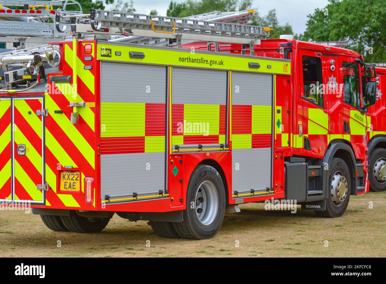 Moteurs d'incendie à Northampton, Angleterre, Royaume-Uni Banque D'Images