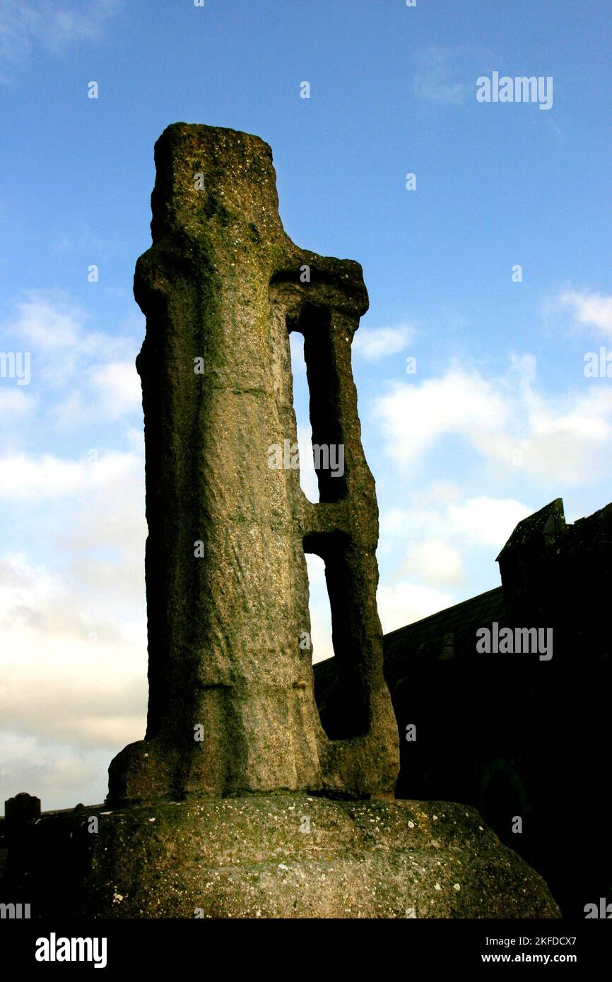 Rock de Cashel Saint Patricks Cross, 12th siècle, Comté de Tipperary, Irlande Banque D'Images