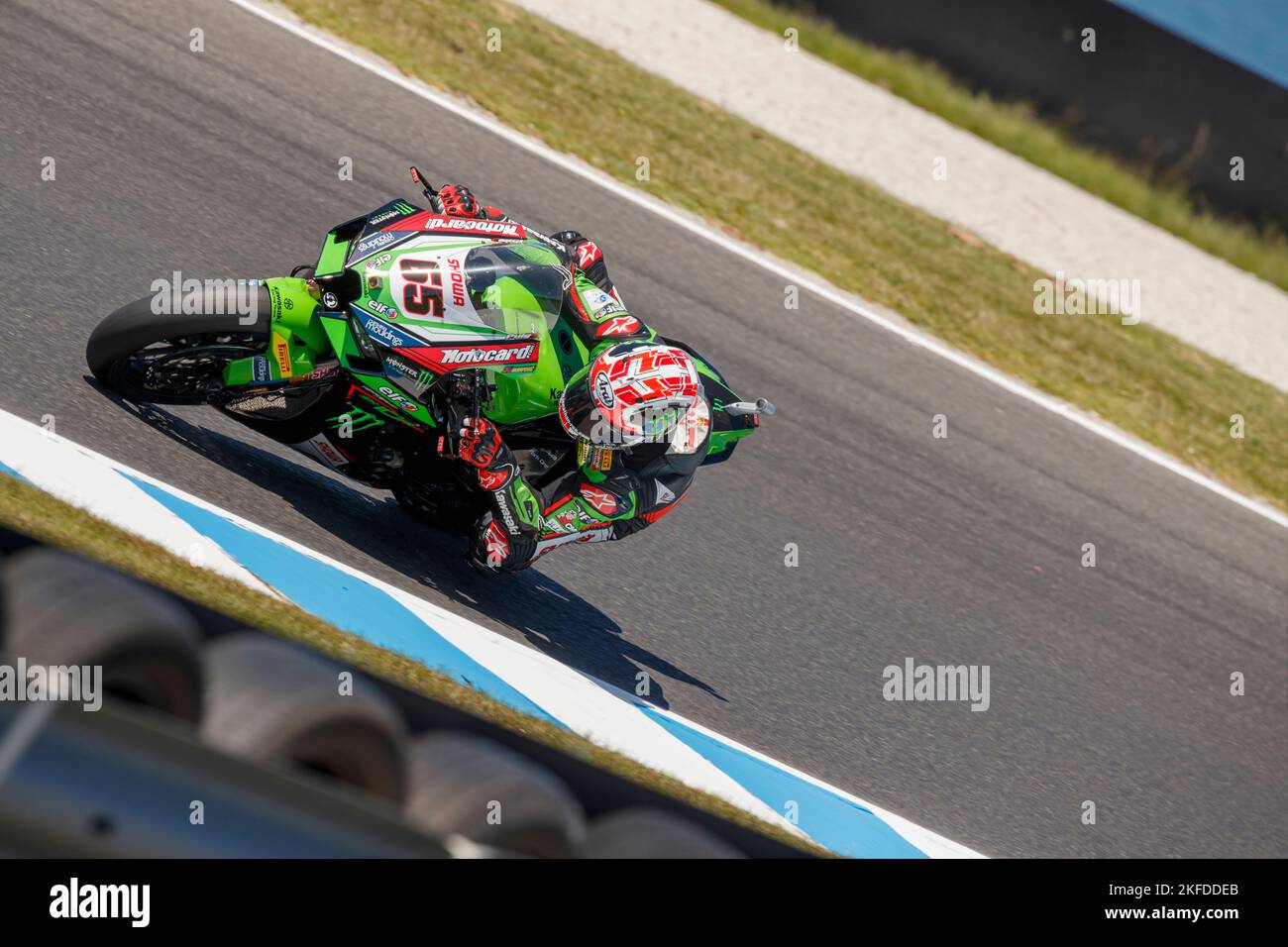 Phillip Island, Australie, 18 novembre 2022. Championnat du monde FIM Superbike. Pratique libre 1. Jonathan Rea, Kawasaki Racing Team. REA a terminé la pratique libre 1 le vendredi le plus rapide dans l'ensemble. Banque D'Images