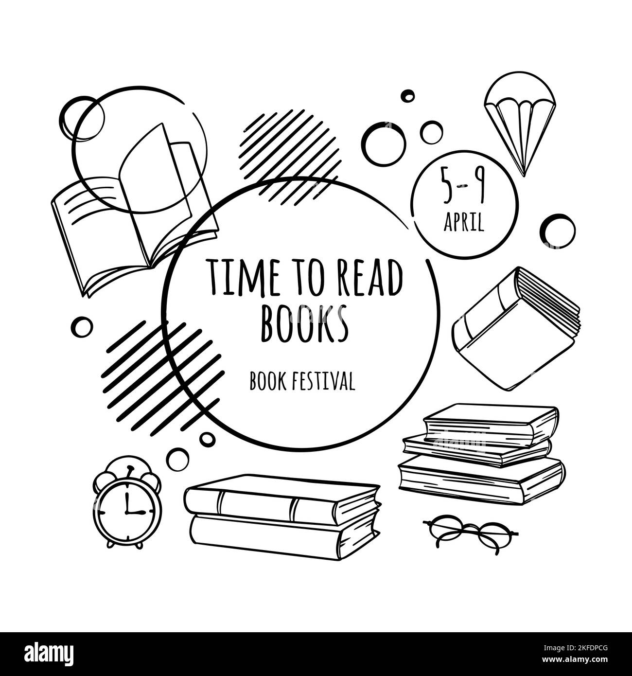 LIVRE BANNIÈRE FESTIVAL Librairie concept Bibliothèque vecteur Illustration étudier dans la bibliothèque amoureux de la littérature éducation des élèves Foire de lecture Club Livre D Illustration de Vecteur