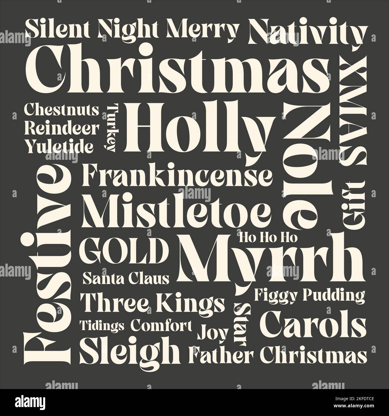 Noël Typographie Vector Design Illustration de Vecteur