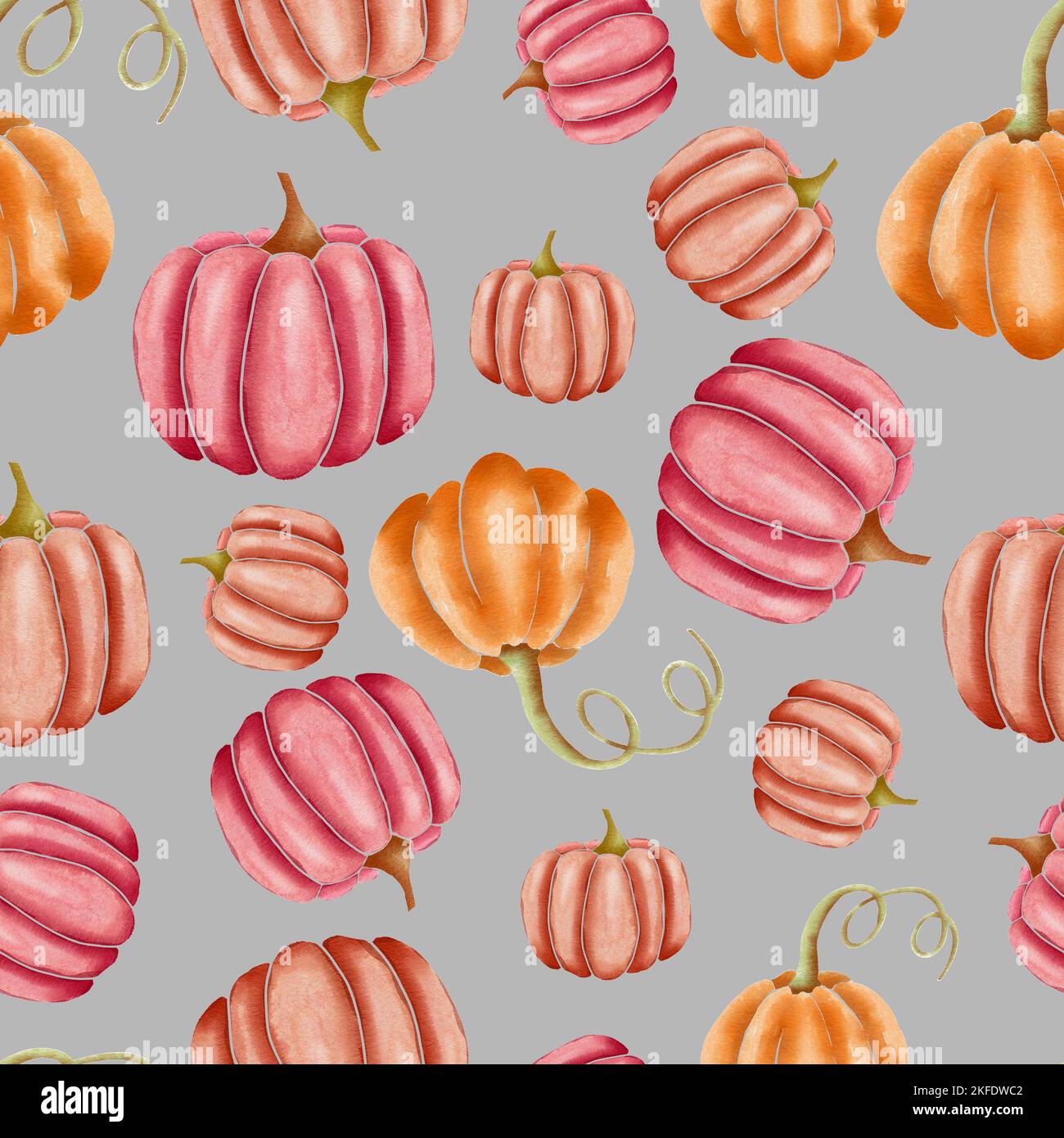 Citrouilles à motif répétitif gris Banque D'Images