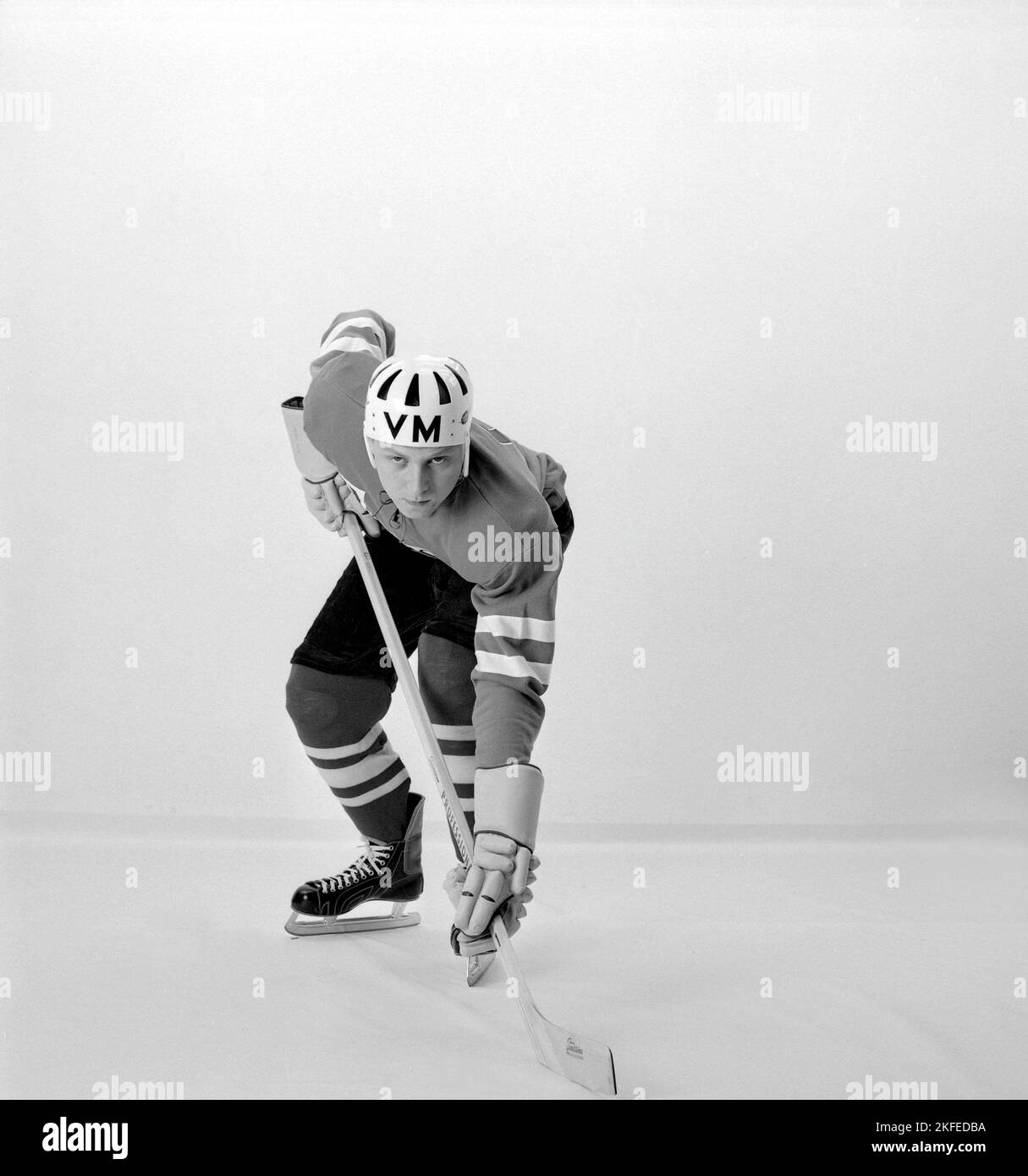 Vieux joueurs de hockey sur glace Banque d'images noir et blanc Alamy