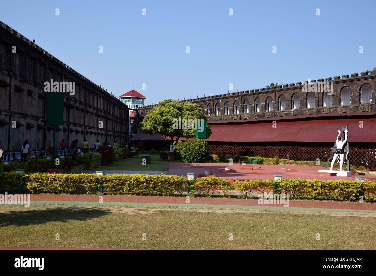 Prison cellulaire, Kala Pani, prison coloniale britannique, Port Blair, île d'Andaman Sud, Îles Andaman et Nicobar, territoire de l'Union, UT, Inde Banque D'Images