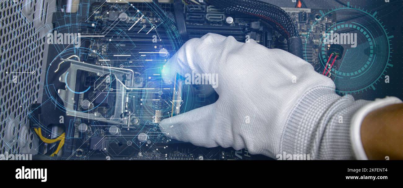 Les images conceptuelles des médias à l'ère de l'intelligence artificielle Banque D'Images