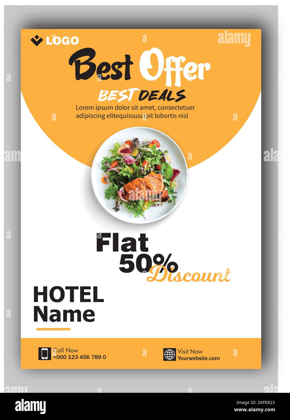 Modèle de circulaire d'affaires pour le restaurant Illustration de Vecteur