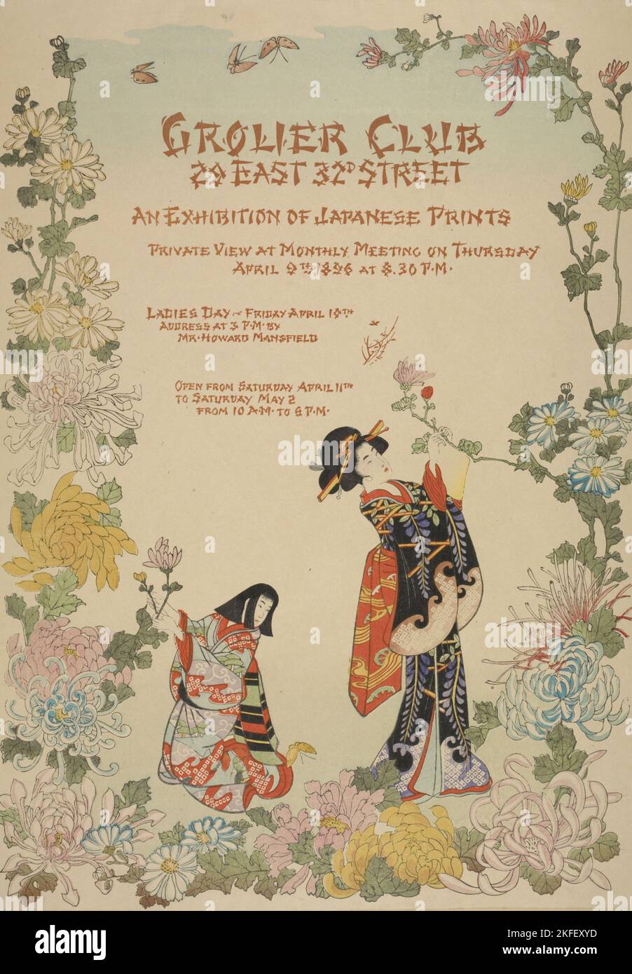 Club Grolier. [..] Une exposition de gravures japonaises, C1896. Banque D'Images