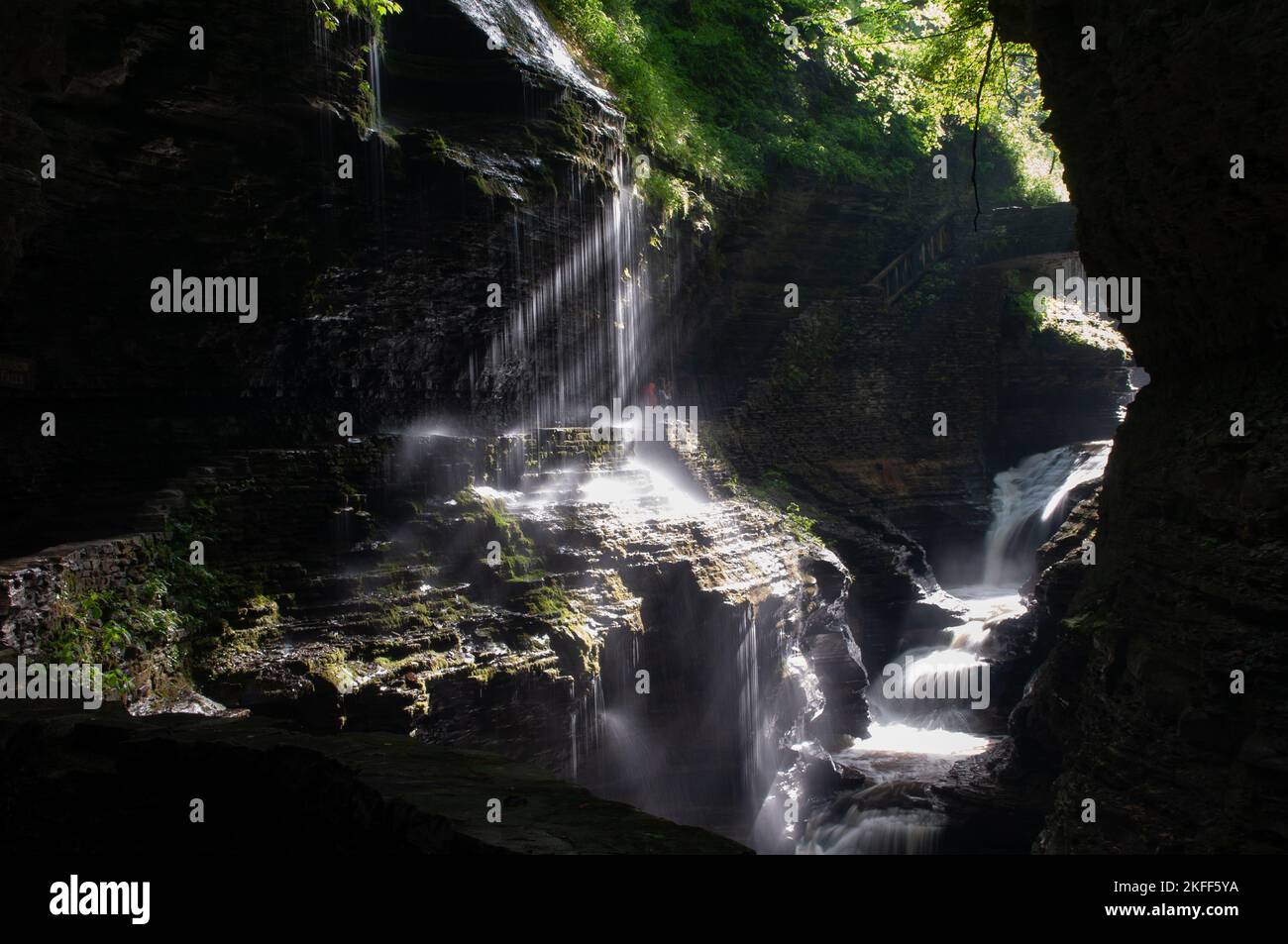 Vue sur la gorge du parc national de Watkins Glen Banque D'Images