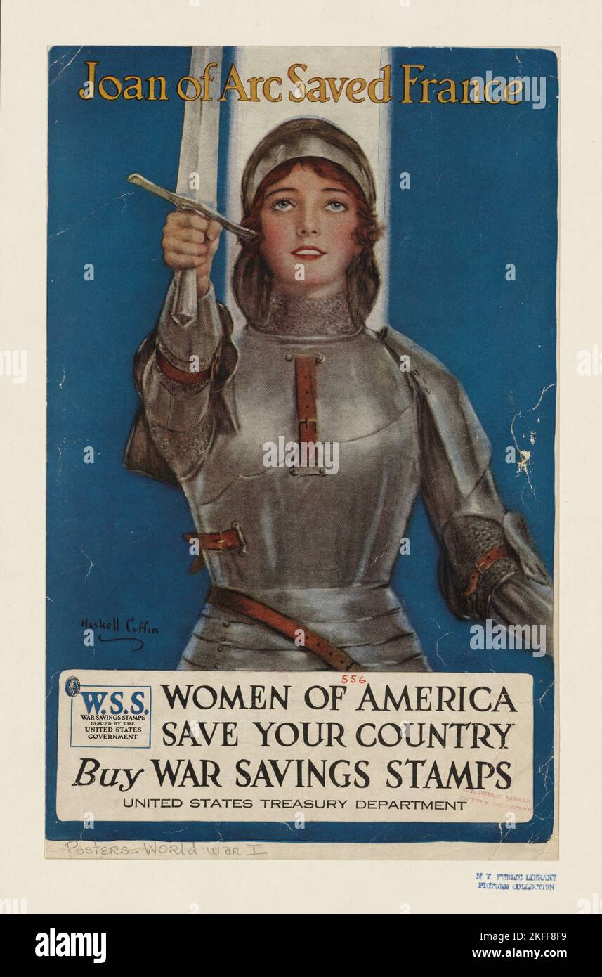 Jeanne d'Arc a sauvé la France, 1918. [Lieu: New York] Banque D'Images