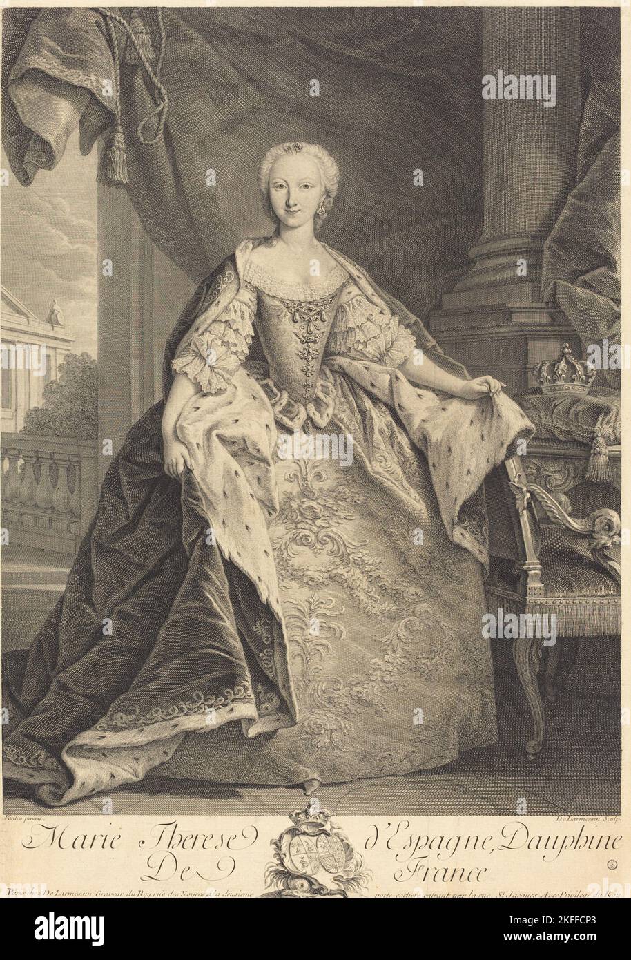 Marie Thérèse d'Espagne, Dauphine de France. Banque D'Images