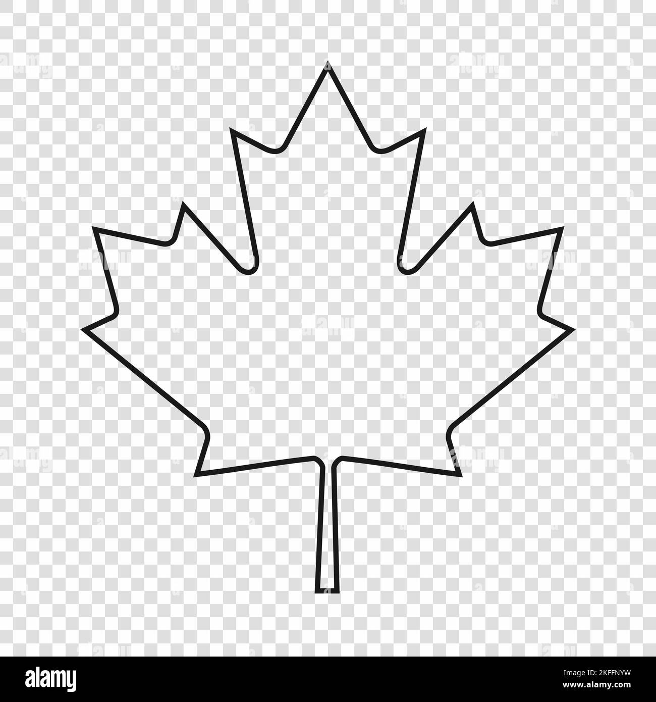 Emblème de ligne mince du Canada. Symbole national sur fond transparent ...