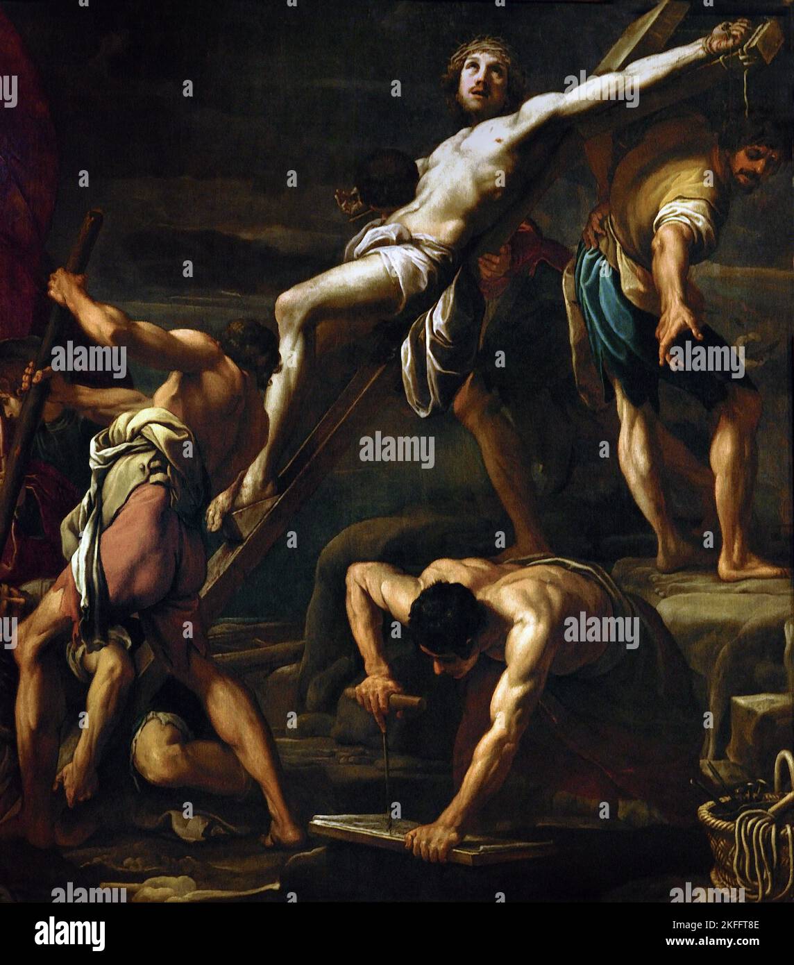 Élévation de la croix, c.1622 , par élévation de la croix, par Tiarini Alessandro 1577 - 1668 16/17th siècle Italie, Italien. Taly, Italien. Banque D'Images