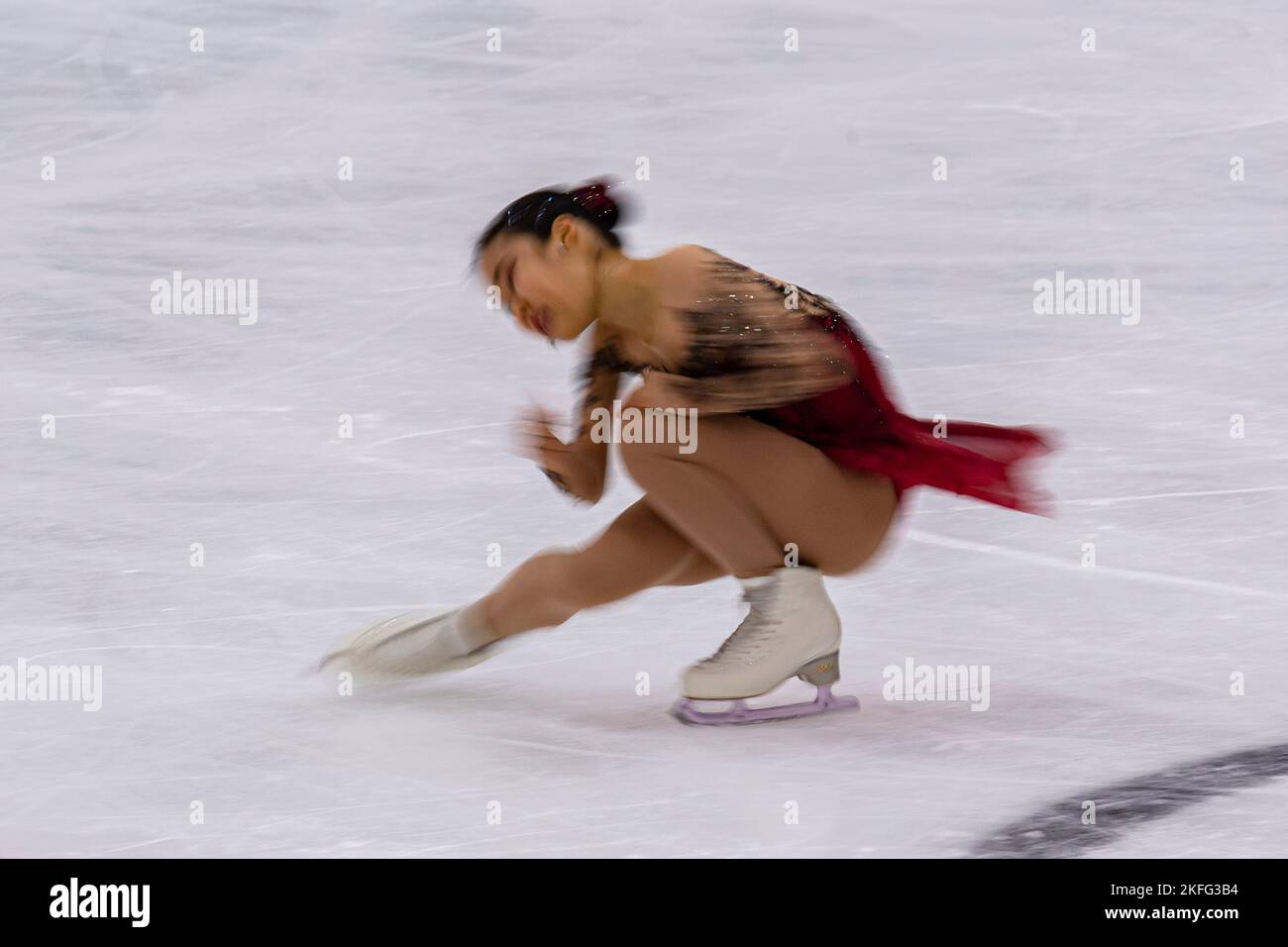 SHEFFIELD, Sheffield. 13th novembre 2022. Mai Mihara du Japon participe au patinage féminin gratuit lors du Grand Prix de l'UIP - MK John Wilson Trophée 2022 à ICE Sheffield le dimanche 13 novembre 2022. SHEFFIELD, Sheffield. Credit: Taka G Wu/Alay Live News Banque D'Images