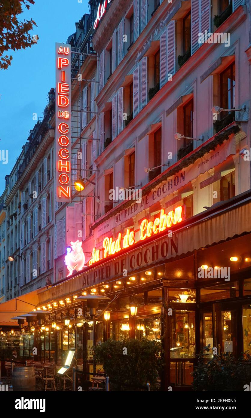 Paris, Restaurant pied de Cochon // Paris, Restaurant pied de Cochon Banque D'Images