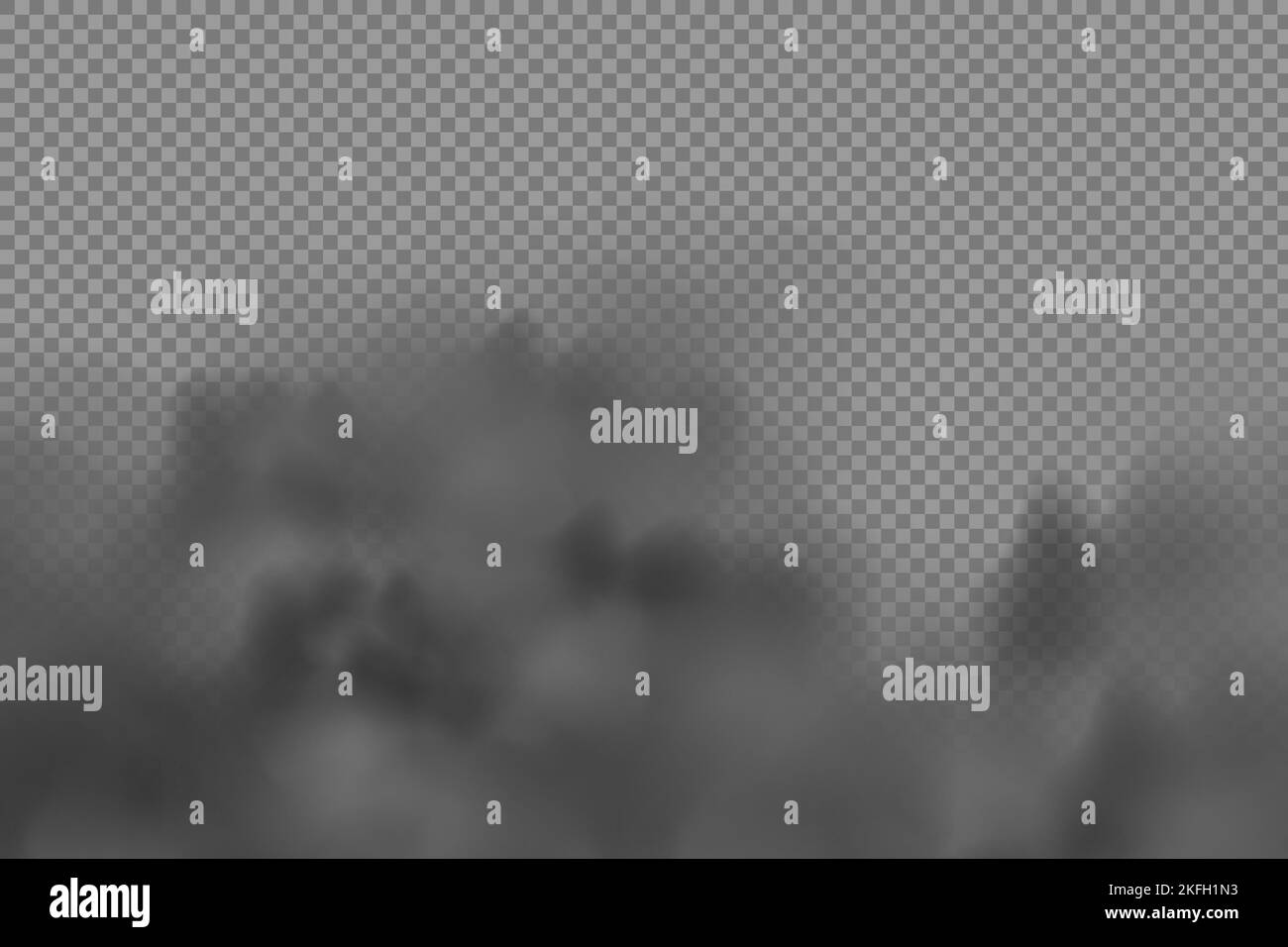 Concept nettoyage de maison, pollution de l'air, grande explosion, désert de sable tempête.fumée noire, smog, sol et sable. Vecteur réaliste isolé sur fond transparent Illustration de Vecteur