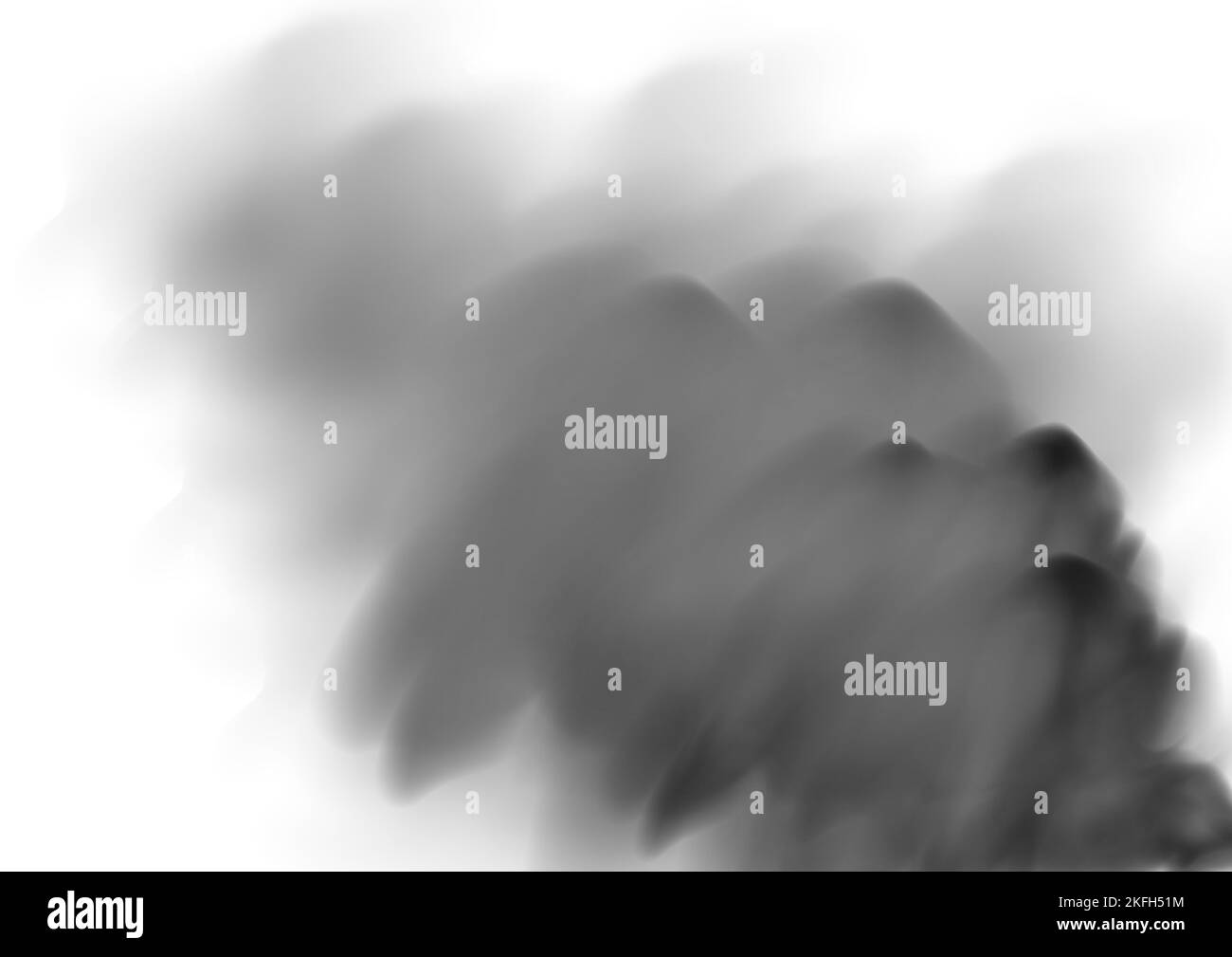 Concept nettoyage de maison, pollution de l'air, grande explosion, désert de sable tempête.fumée noire, smog, sol et sable. Vecteur réaliste isolé sur fond transparent Illustration de Vecteur