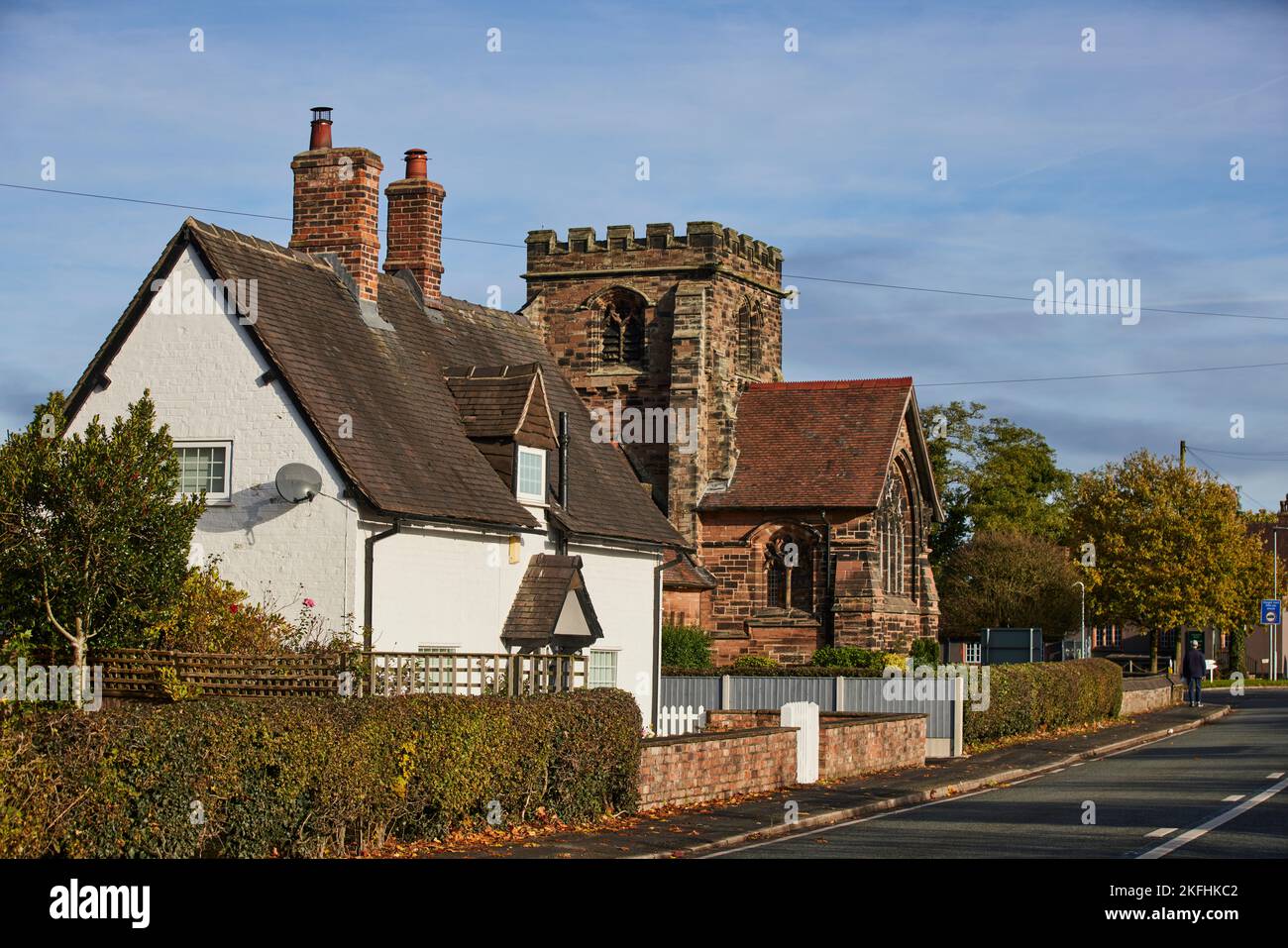 Appleton Thorn près de l'église de Warrington St Cross Banque D'Images