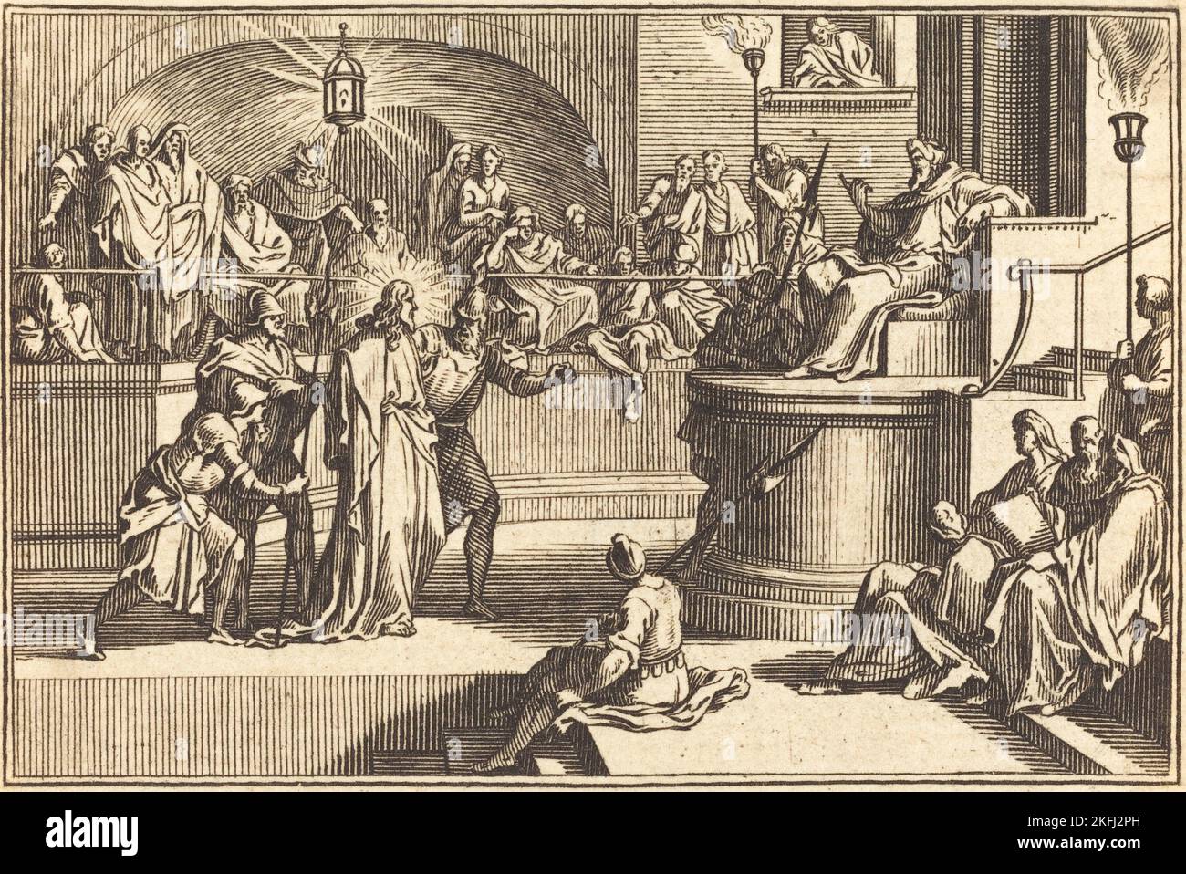 Christ avant Pilate. Banque D'Images