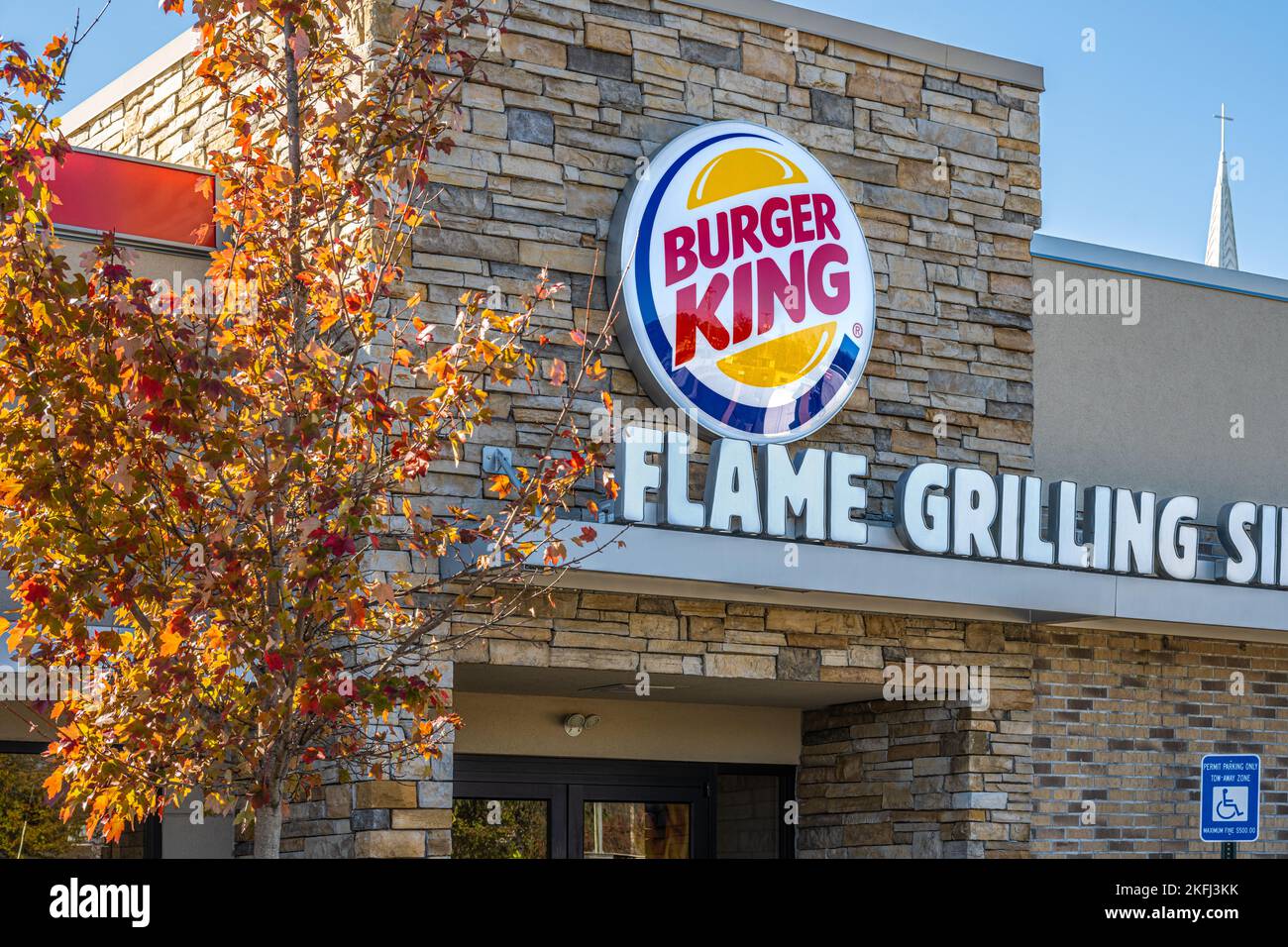 Burger King fast food restaurant hamburger à Snellville, Géorgie. (ÉTATS-UNIS) Banque D'Images