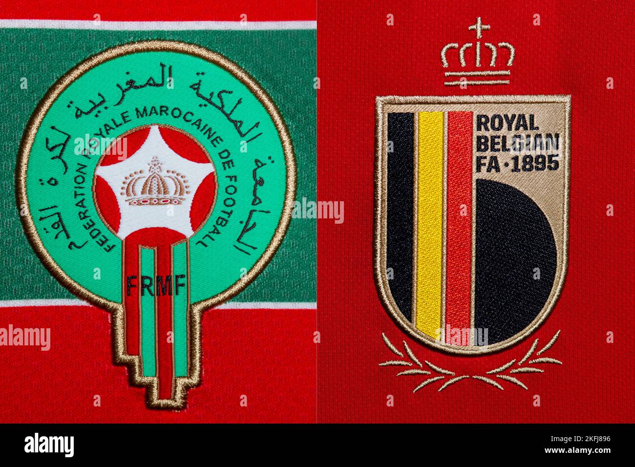 Coffret D'écussons (badges) Officiels Coupe Du Monde De Football Qatar 2022 - Taille Joueur - Blanc/Multicolore