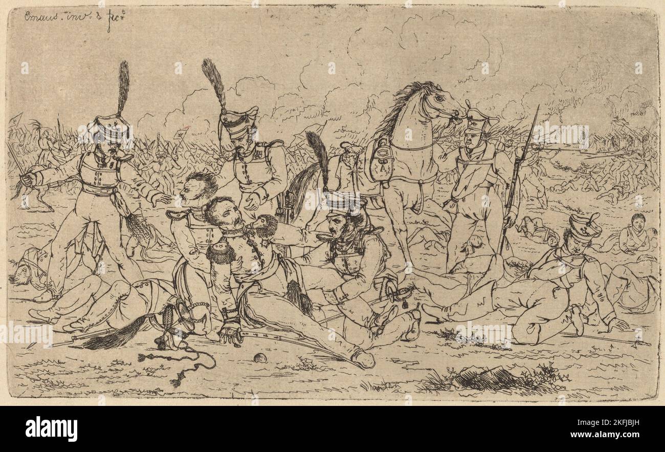 Décès d'un général russe (le mort d'un général russe), 1814. Banque D'Images