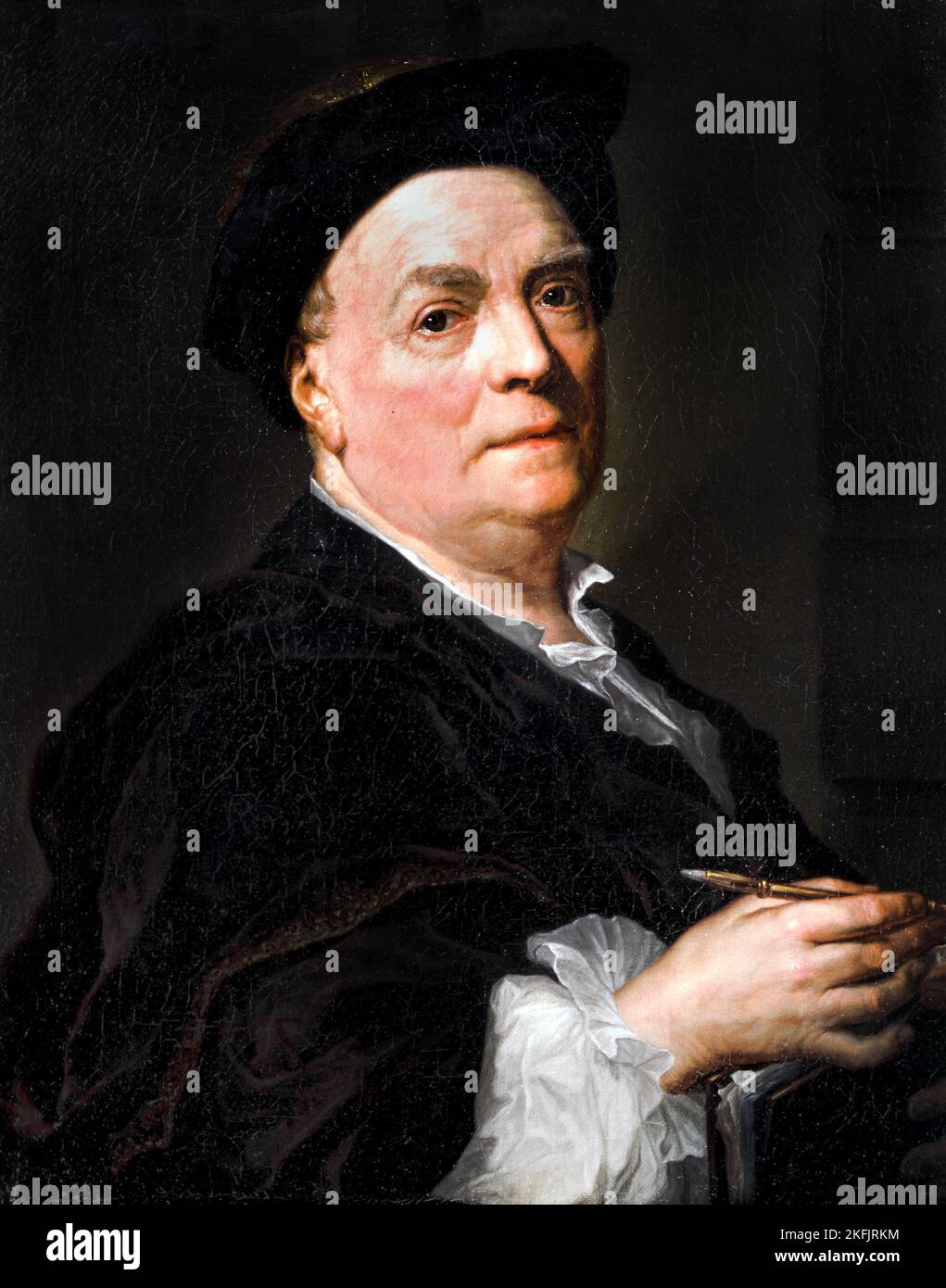 Anton Raphael Mengs; Portrait du peintre français Louis de Silvestre; Circa 1745; huile sur toile; Real Academia de Bellas Artes de San Fernando, Madr Banque D'Images