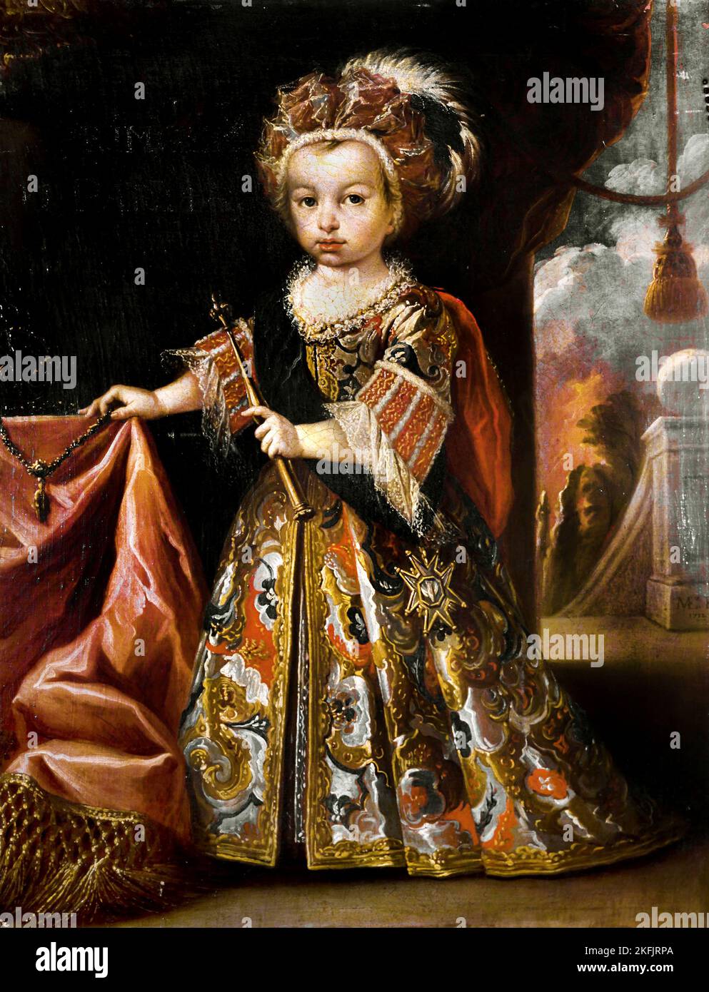Miguel Jacinto Melendez; le prince des Asturies, futur Louis I d'Espagne; 1712; huile sur toile; Musée Cerralbo, Madrid, Espagne. Banque D'Images