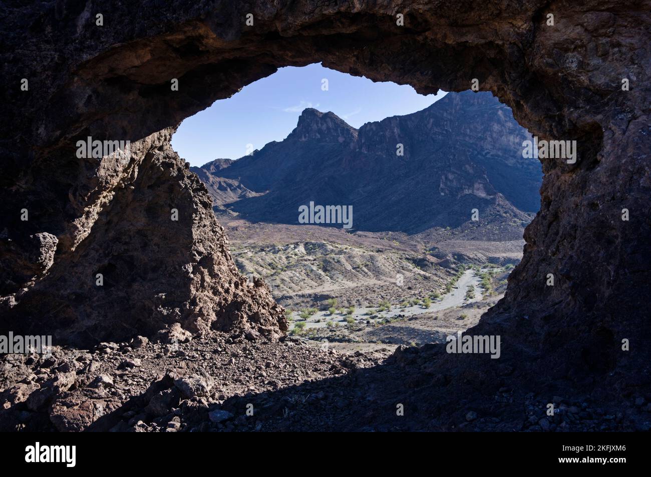 Vue sur les montagnes Whipple dans l'est du désert de Mojave en Californie Banque D'Images
