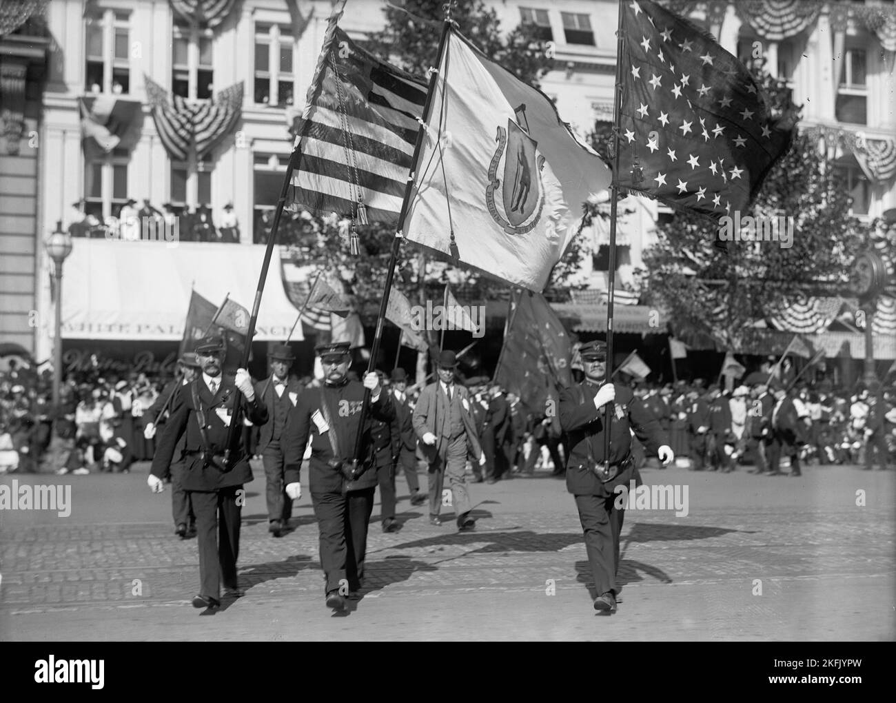 Parade de préparation - G.A.R. Unités à Parade, 1916. Banque D'Images