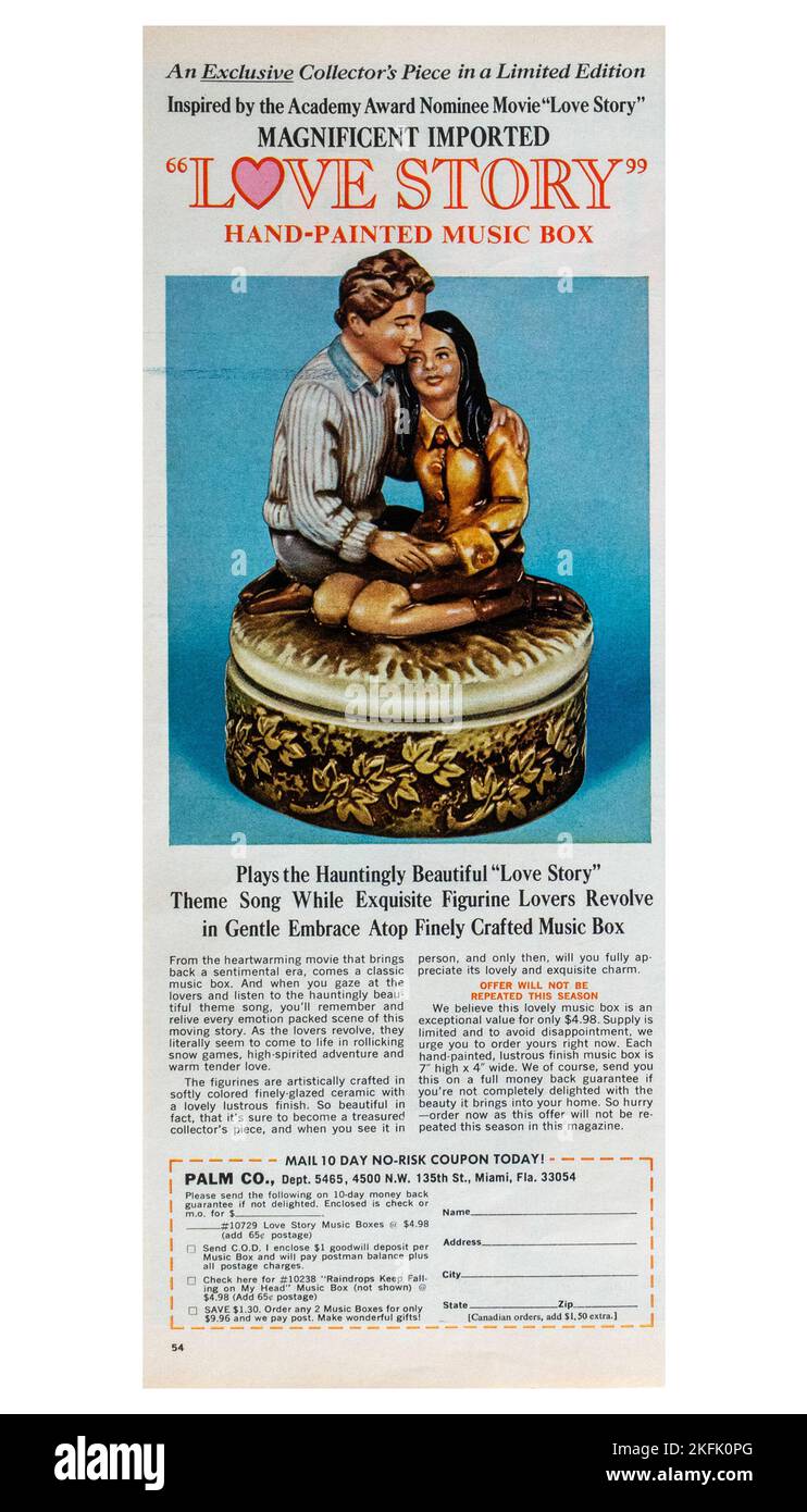 Vintage 18 juin 1971 Publicité du magazine « Life », États-Unis Banque D'Images
