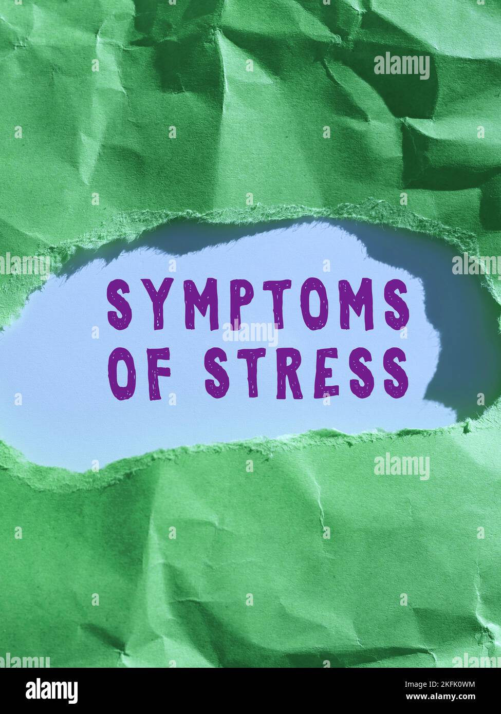 Signe présentant des symptômes de stress. Vitrine d'affaires servant de symptôme ou de signe en particulier de quelque chose de indésirable Banque D'Images